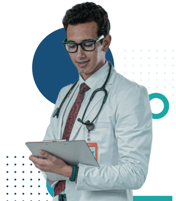 Doctor reviewing patient records with professional medical billing services support in the USA