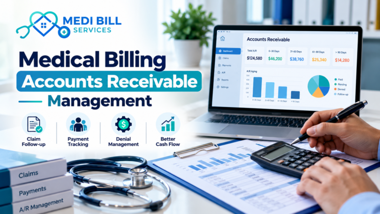 Medical billing accounts receivable management with claim follow-up and payment tracking by Medi Bill Services