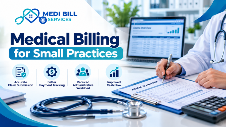 Medical billing for small practices with claim submission and payment management by Medi Bill Services